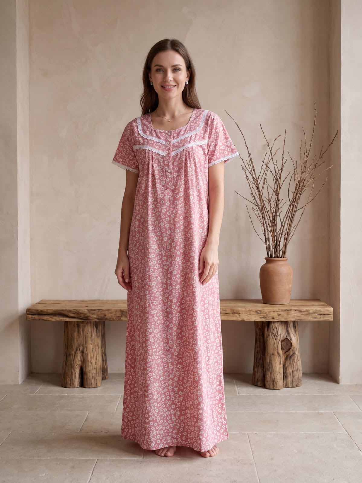 Elegant Cotton Nighty for Women – Premium Quality Sleepwear