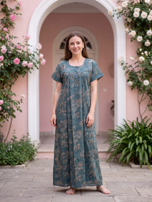 Soft Pure Cotton Nighty – Lightweight Home & Sleep Wear