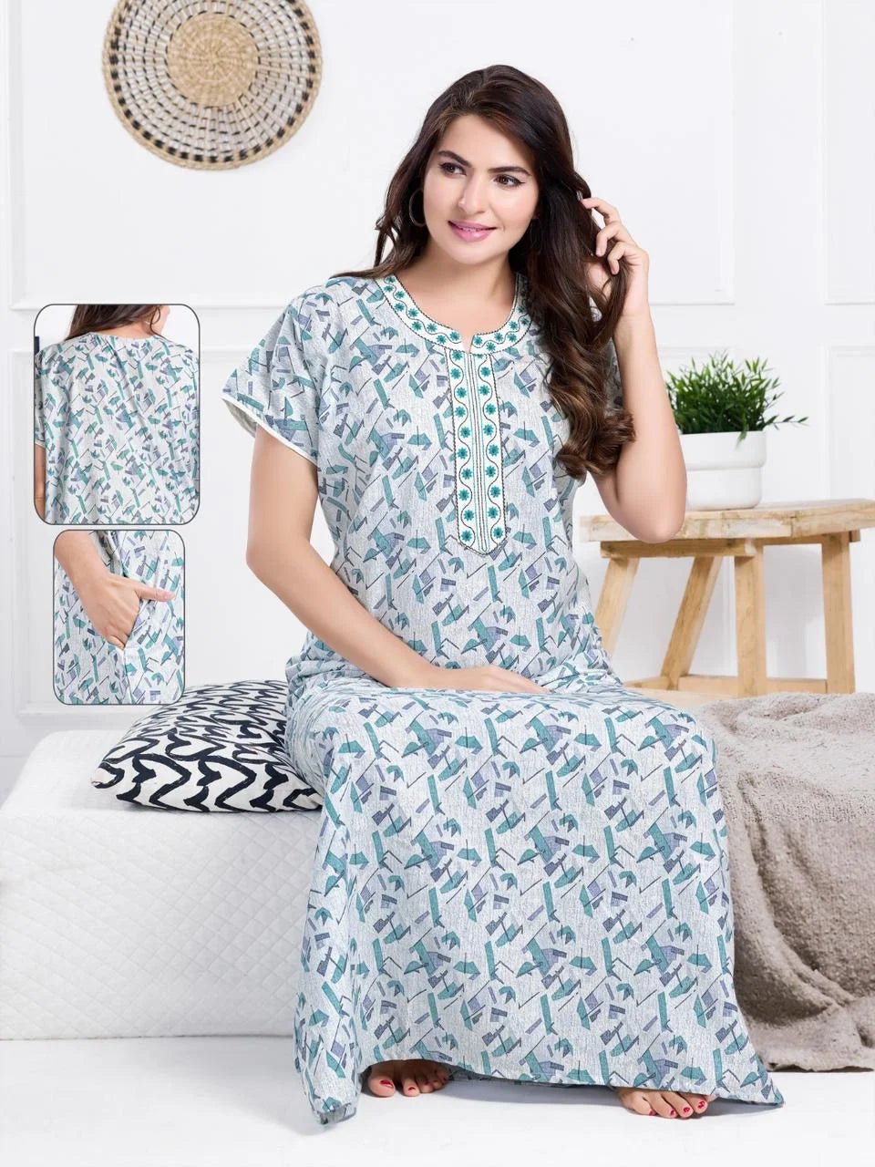 Alpine Alien Cotton Nighty for Women