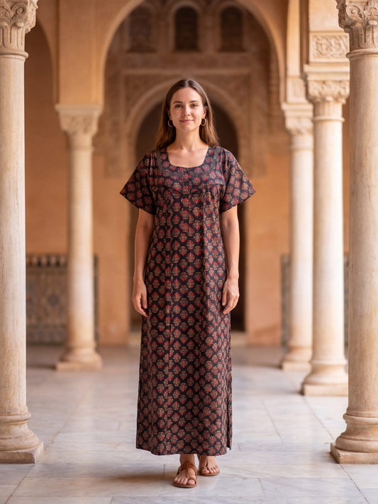 Pure Cotton Maxi Nighty for Women – All Day Comfort