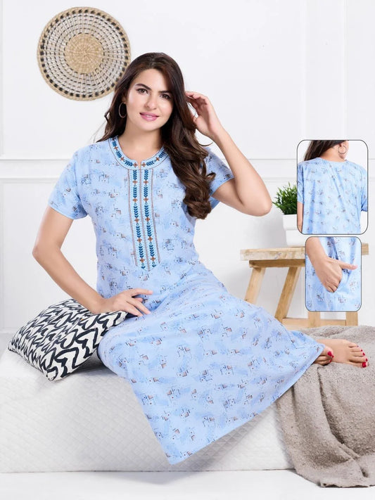 Alpine Alien Printed Nighty