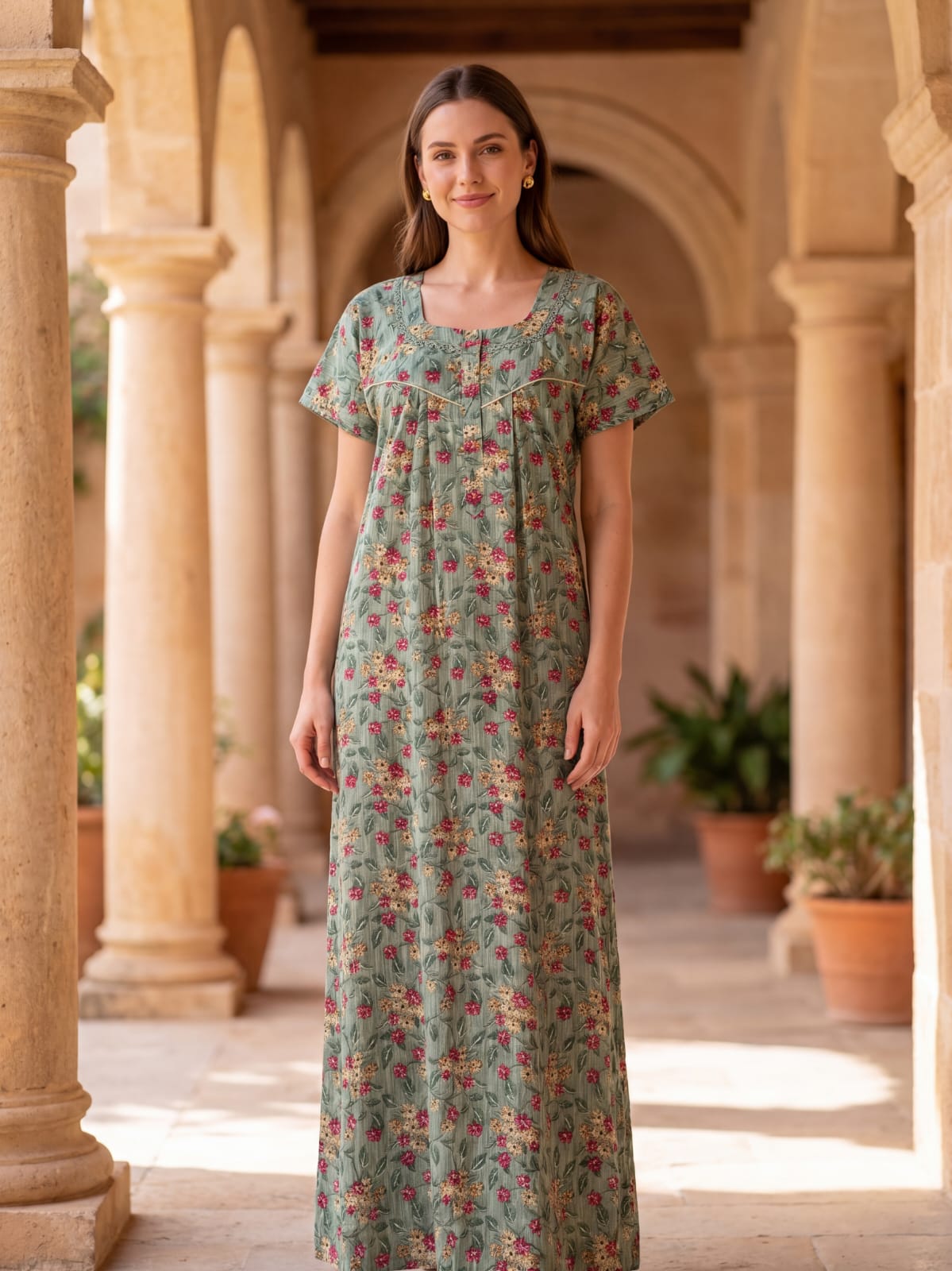 Cotton Night Gown for Women – Stylish & Comfortable
