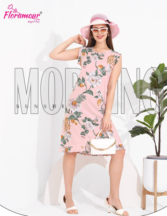 Elegant Short Rayon Nighty for Women - floramour.in