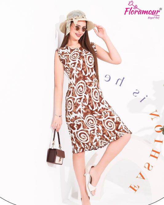 Chic & Comfy Rayon Sleeveless Nighty - floramour.in