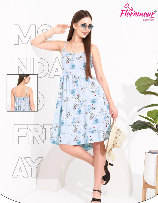 Classic Spaghetti Style Rayon Nighty for Sleepwear - floramour.in