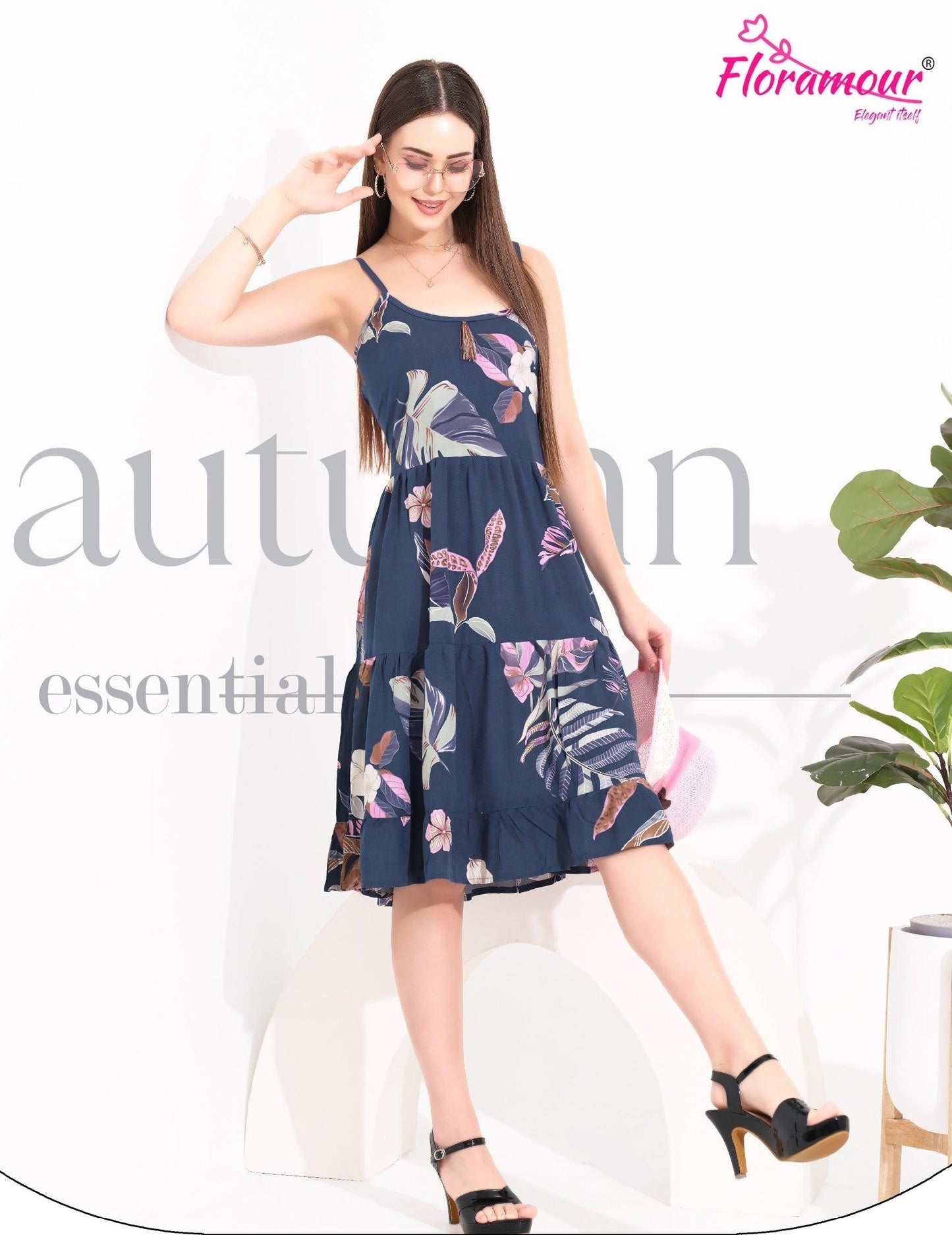 Elegant Rayon Spaghetti Nighty with Modern Look - floramour.in
