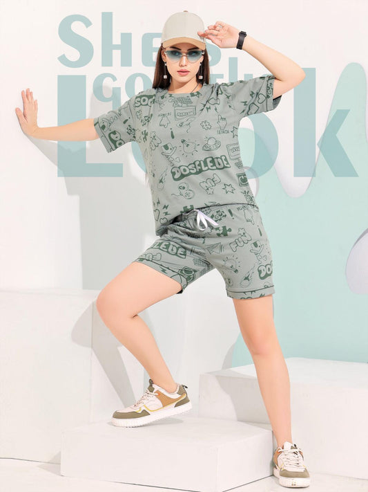 Breathable & Soft Hosiery Shorts Set – Must-Have Casual Wear - floramour.in