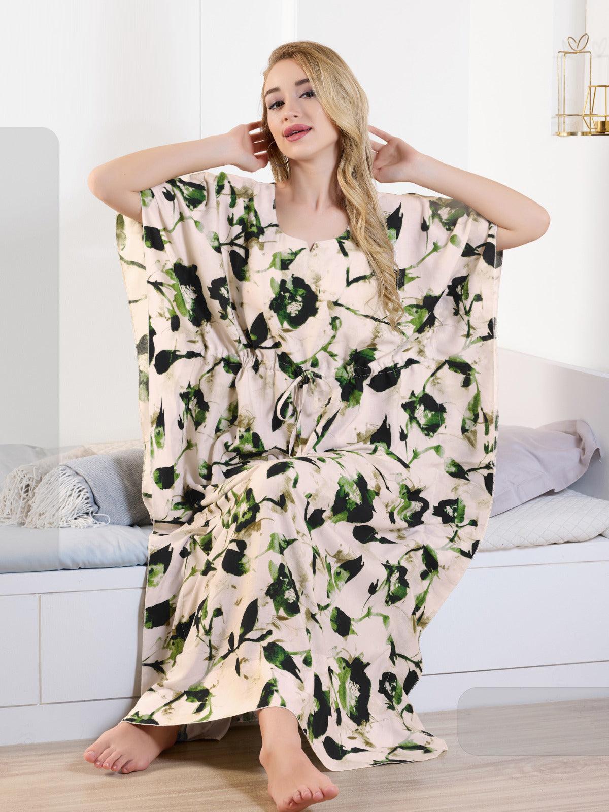 Soft Rayon Kaftan Nighty for Women | Comfortable & Stylish