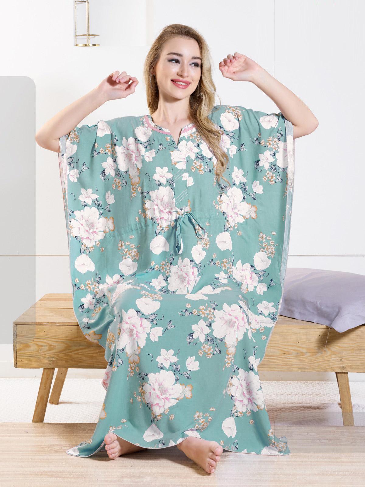 Elegant Kaftan Nighty for Women | Soft Fabric & Relaxed Fit
