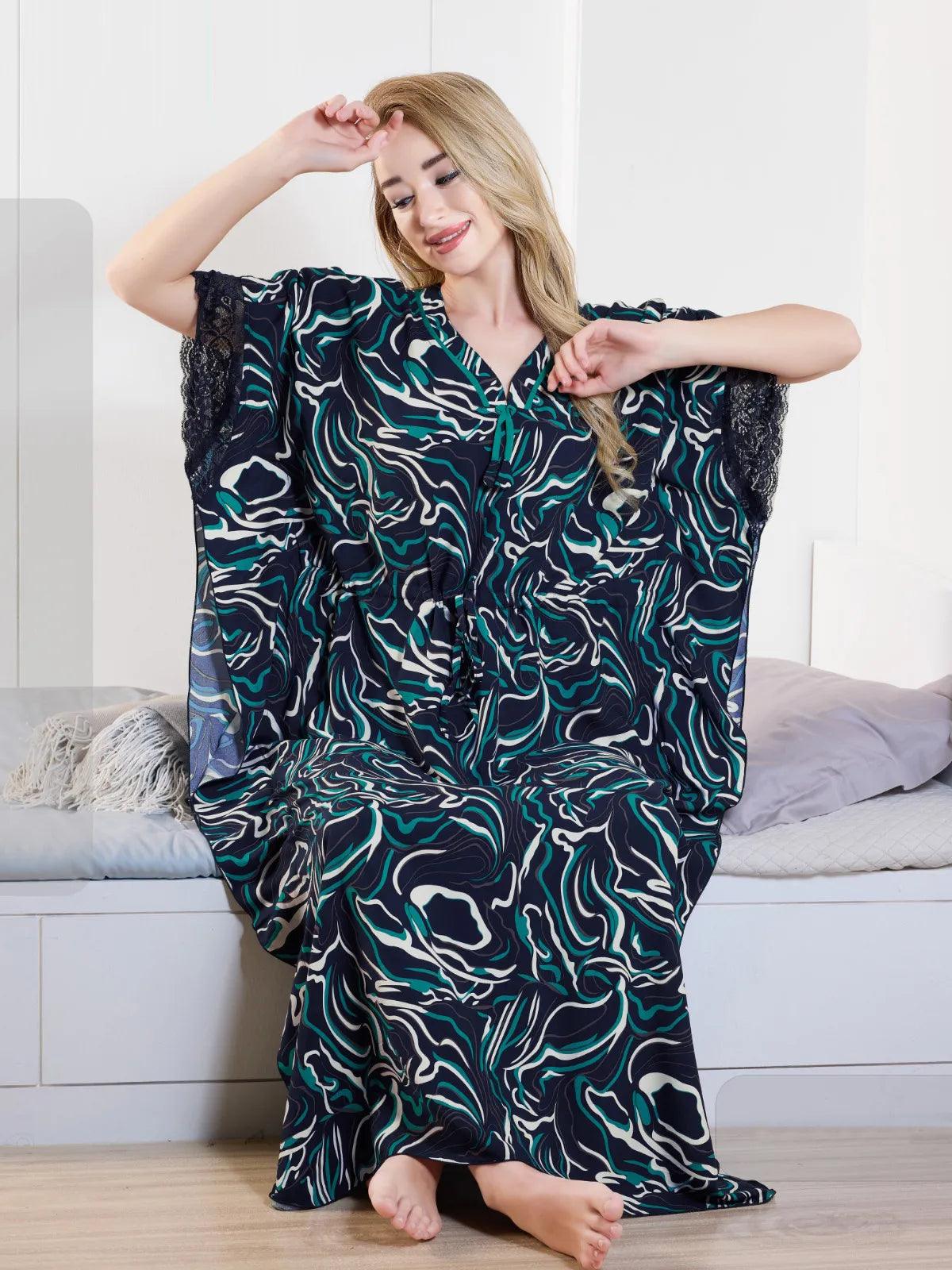 Floral Kaftan Nightwear | Lightweight & Comfortable for Summer