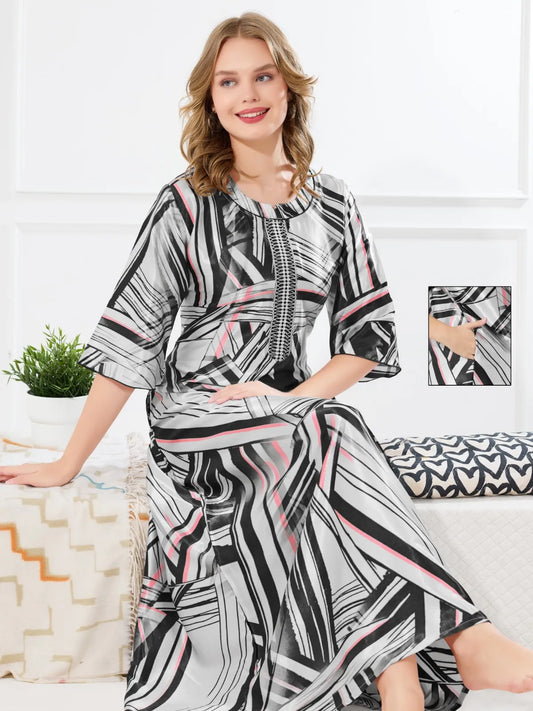 Elegant Satin Nighty for Women | Premium Sleepwear & Loungewear