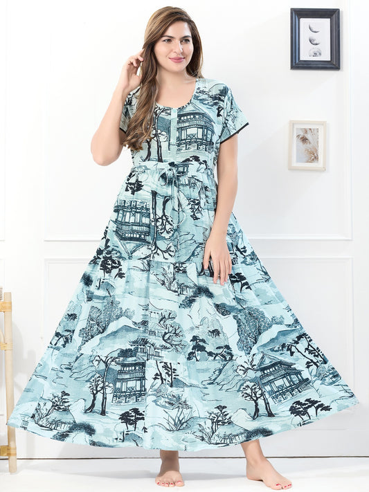 Rayon Flare Night Dress – Smooth & Lightweight Nightwear