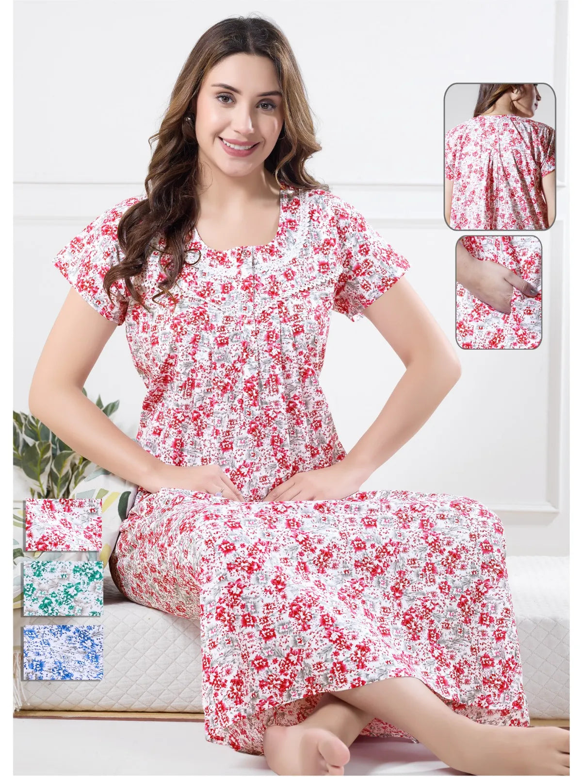 Cotton Nighty for Women – Soft Fabric & Elegant Look