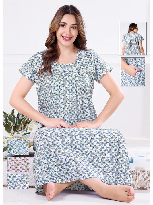 Premium Cotton Nighty for Women – Soft & Breathable Sleepwear