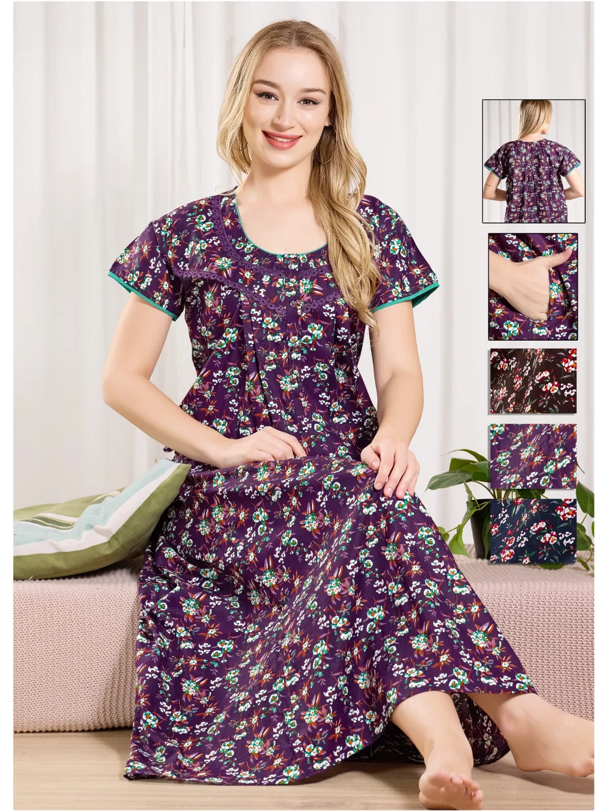 Cotton Nighty for Women – Relaxed Fit Sleepwear