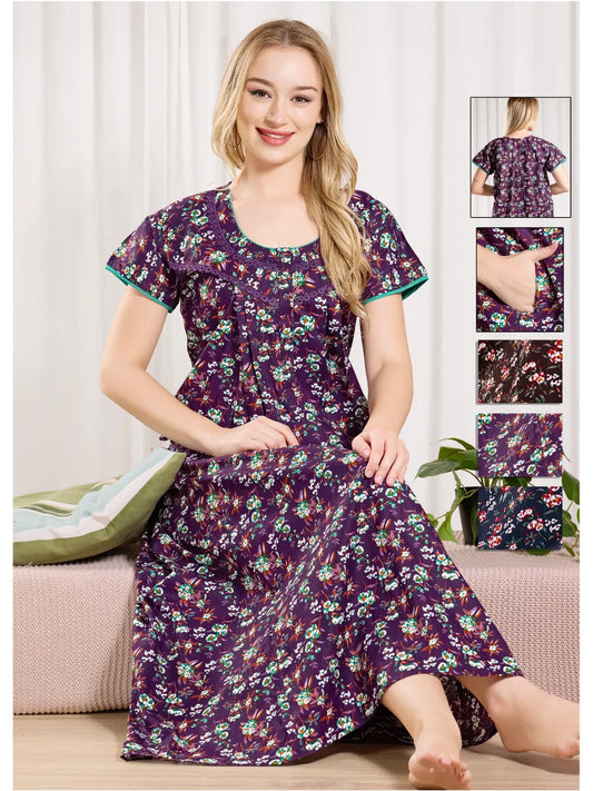 Cotton Nighty for Women – Relaxed Fit Sleepwear