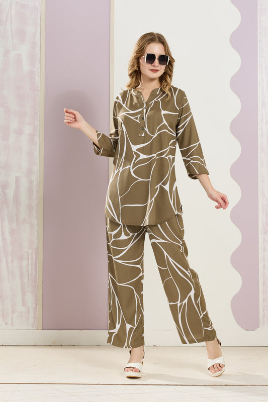 Rayon Co-ord Set | Versatile Day-to-Night Loungewear for Women
