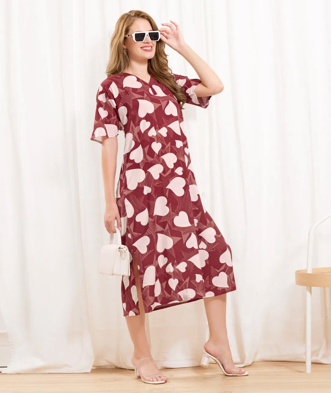 Rayon Short Nighty for Girls