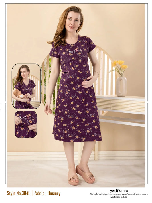 Affordable Hosiery Maternity Short Nighty – Premium Sleepwear for Moms