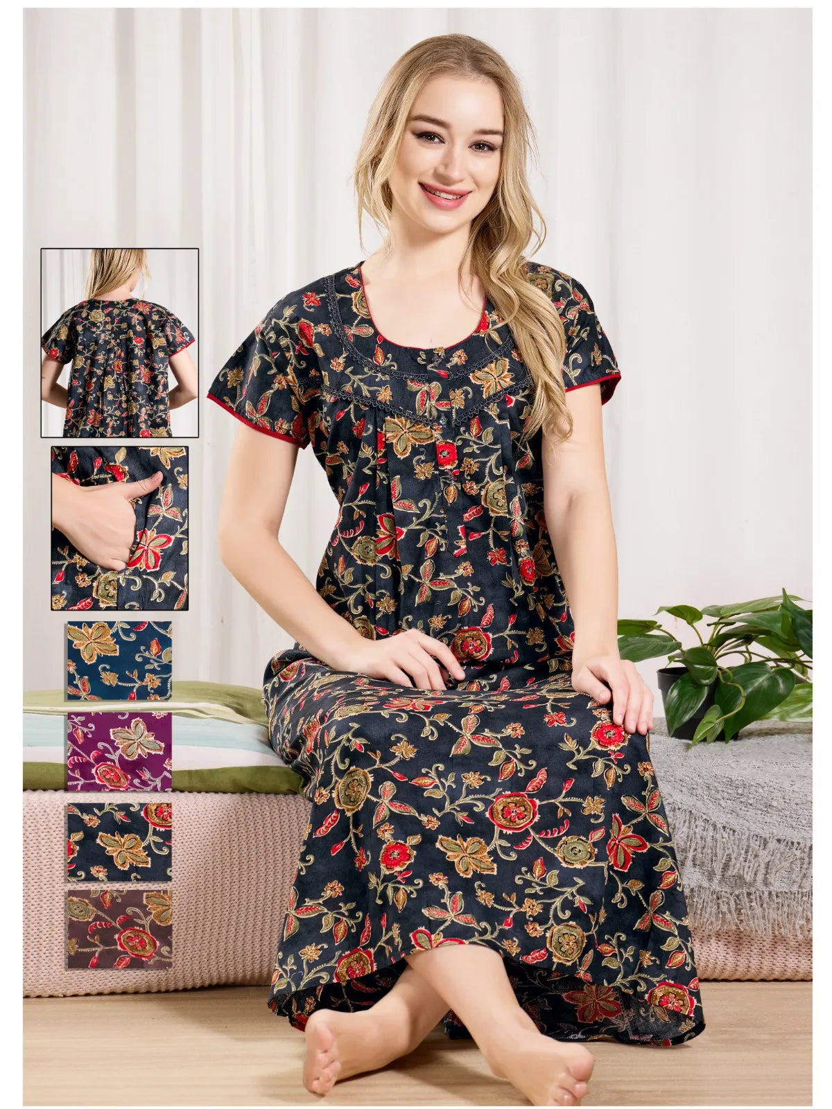 Classic Cotton Nighty for Women – Everyday Comfort