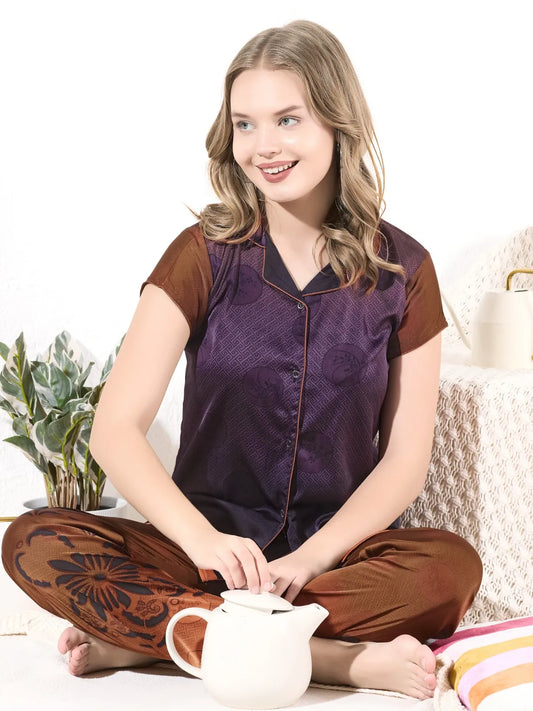 Elegant Satin Nightsuit for Ladies | Luxury Sleepwear