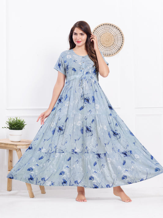 Trendy Rayon Night Dress – Easy to Lounge In