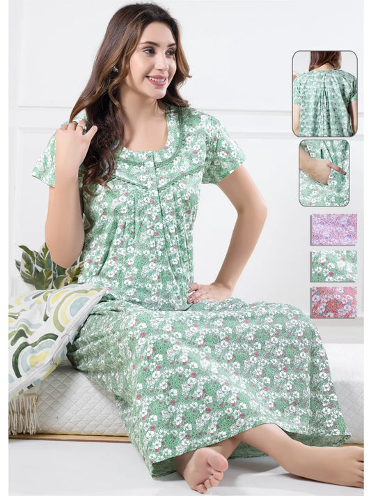 Relaxed Fit Cotton Nighty – Perfect Daily Nightwear