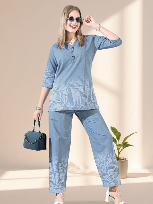 Stylish Denim Two Piece Outfit | Perfect Co-Ord Set for Women