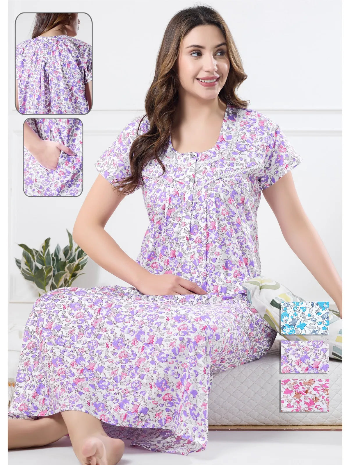 Lightweight Cotton Nightwear Dress – Comfortable Sleep Style