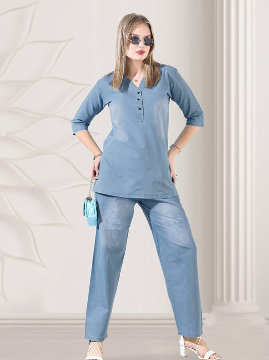 Denim Co-Ord Set for Women | Trendy Matching Outfit